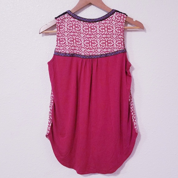 Anthropologie A Common Thread Sleeveless Top with Embroidery size XS - Picture 3 of 5